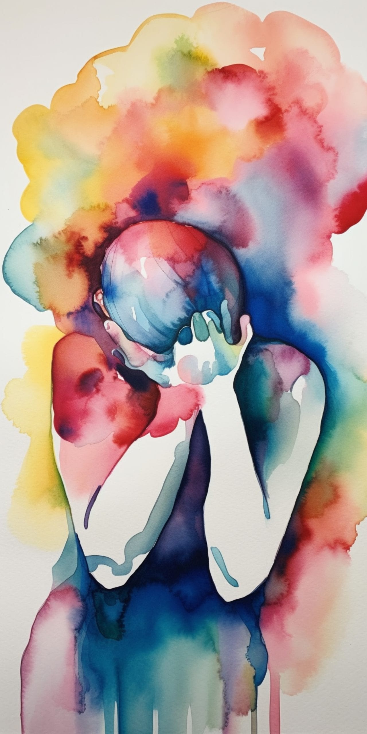 painting-woman-with-her-head-her-hands